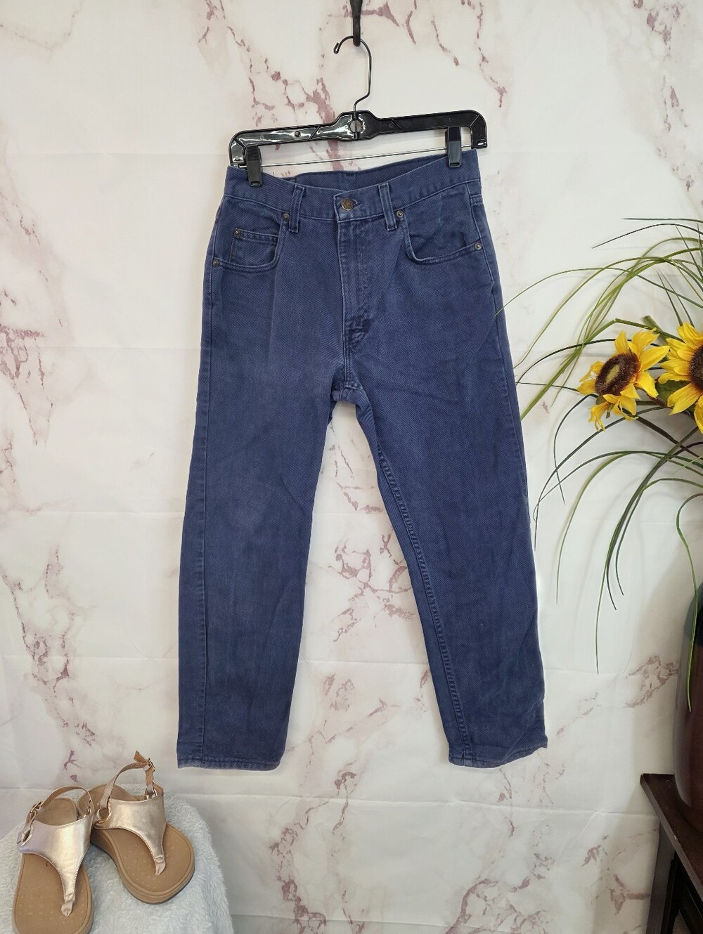 Vintage GAP Mountain River Twills USA Blue High Rise Straight Leg Jeans 27 - Picture 3 of 7